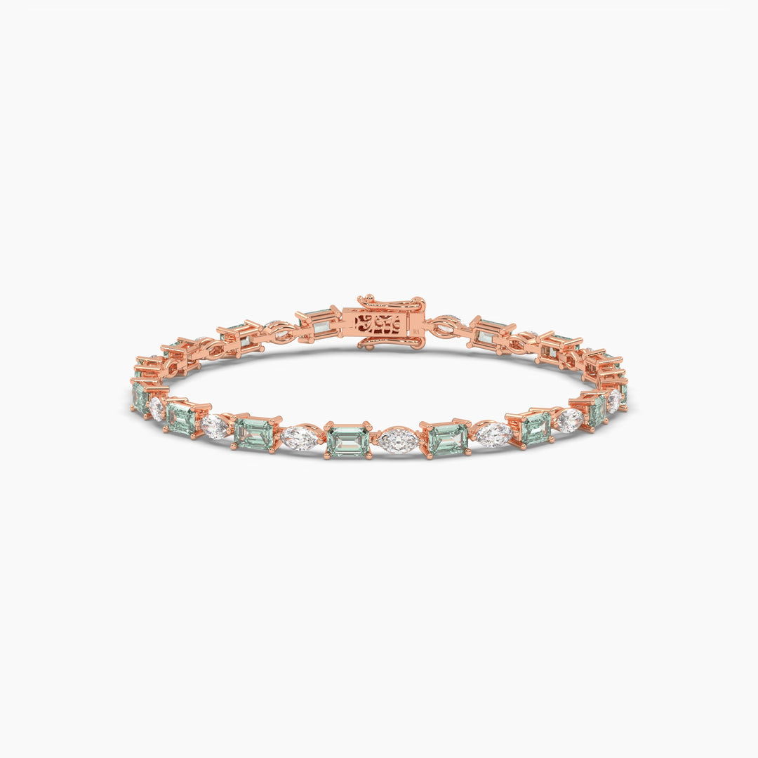 EMERALD DIAMOND TENNIS BRACELET