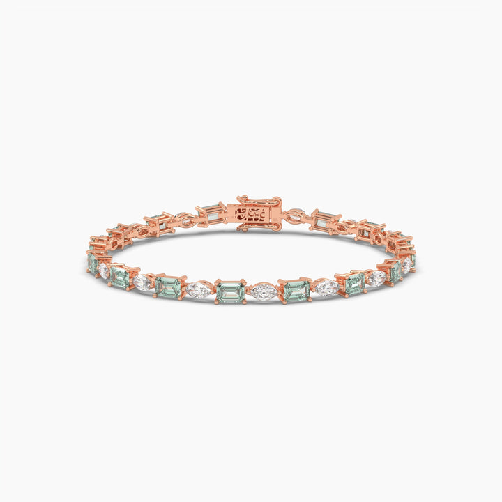 EMERALD DIAMOND TENNIS BRACELET