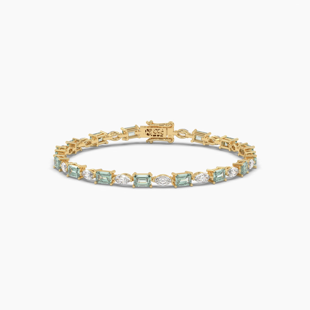 EMERALD DIAMOND TENNIS BRACELET