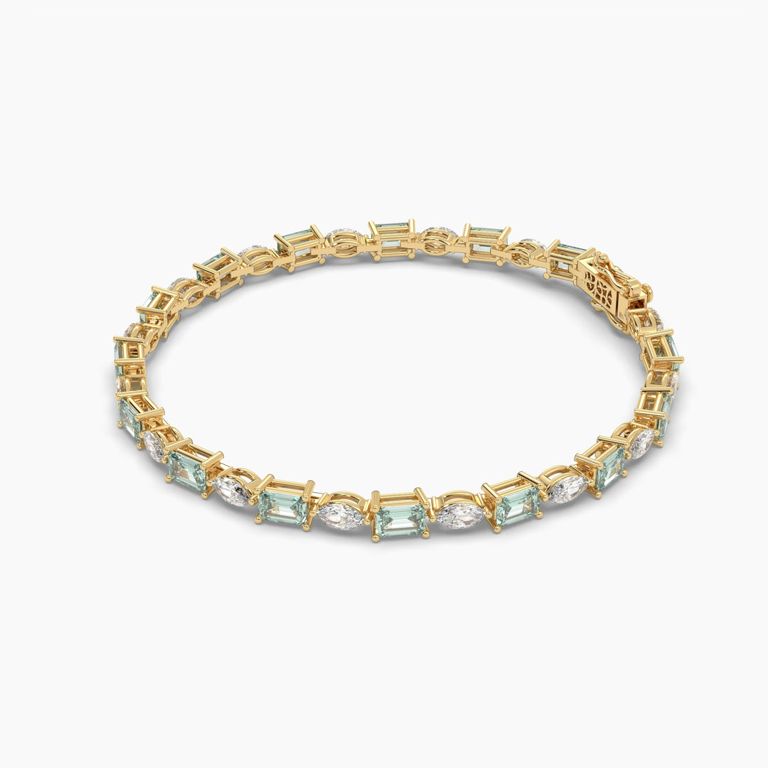EMERALD DIAMOND TENNIS BRACELET