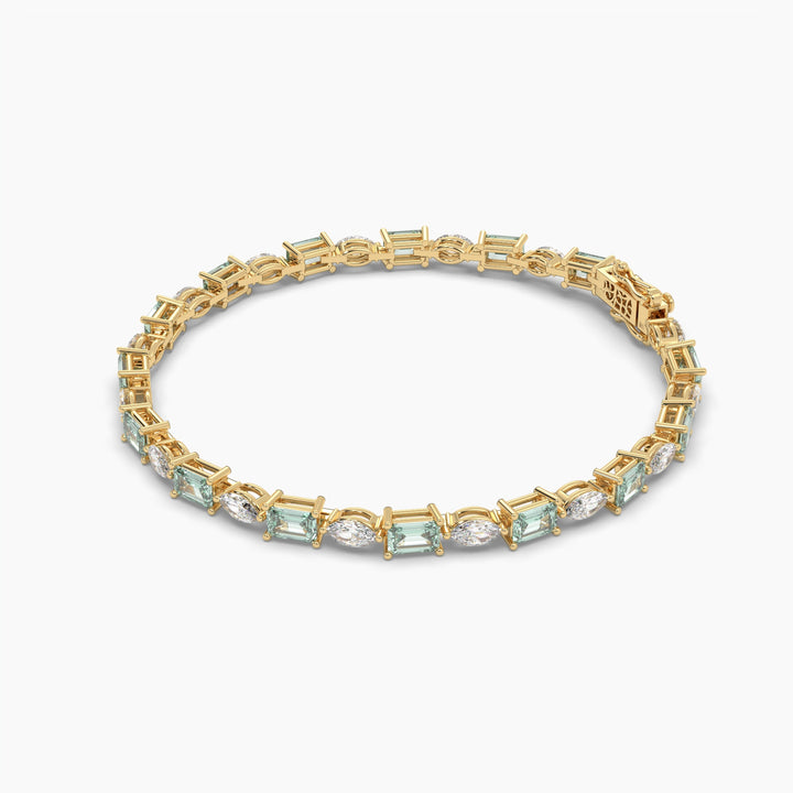 EMERALD DIAMOND TENNIS BRACELET