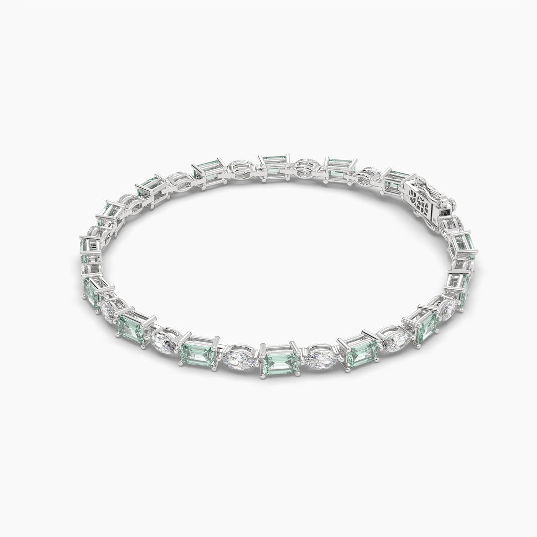 EMERALD DIAMOND TENNIS BRACELET