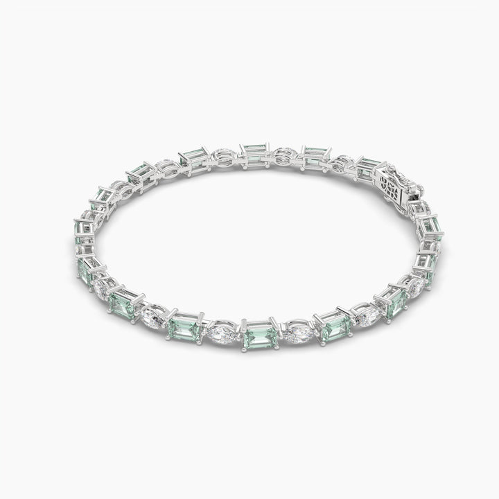 EMERALD DIAMOND TENNIS BRACELET
