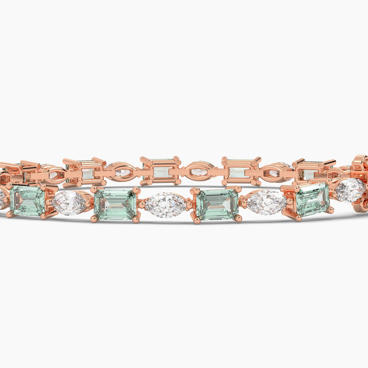 EMERALD DIAMOND TENNIS BRACELET