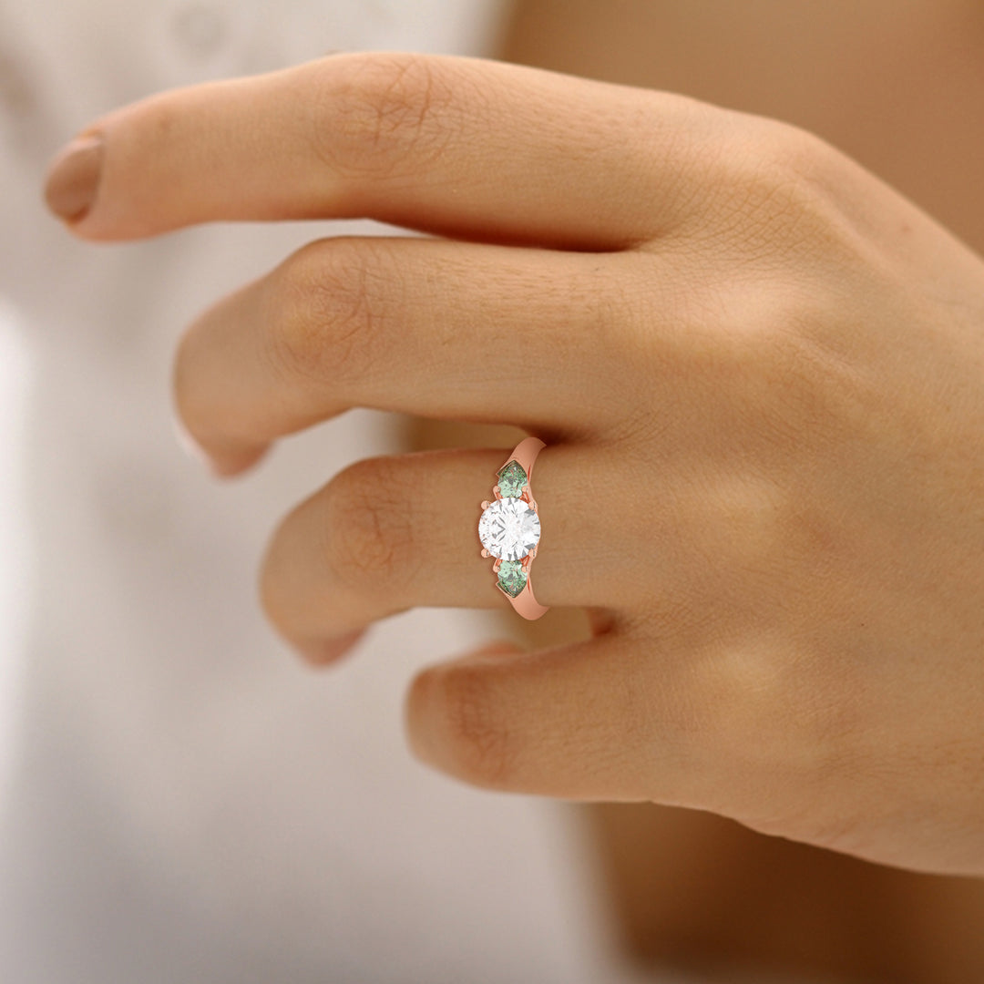 TRILOGY EMERALD RING