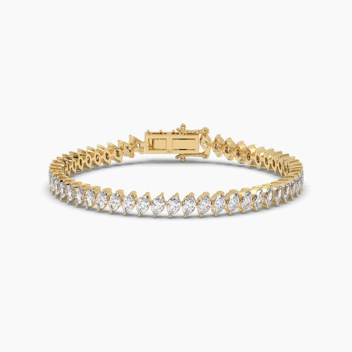 20 Pointer Diamond Marquise Tennis Bracelet