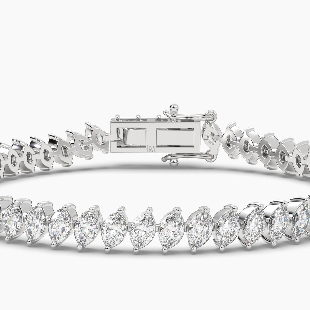 20 Pointer Diamond Marquise Tennis Bracelet
