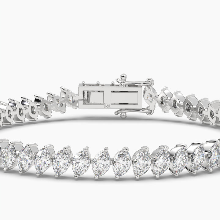 20 Pointer Diamond Marquise Tennis Bracelet