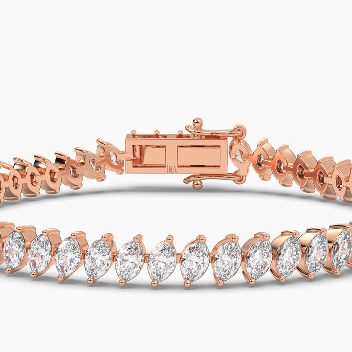 20 Pointer Diamond Marquise Tennis Bracelet