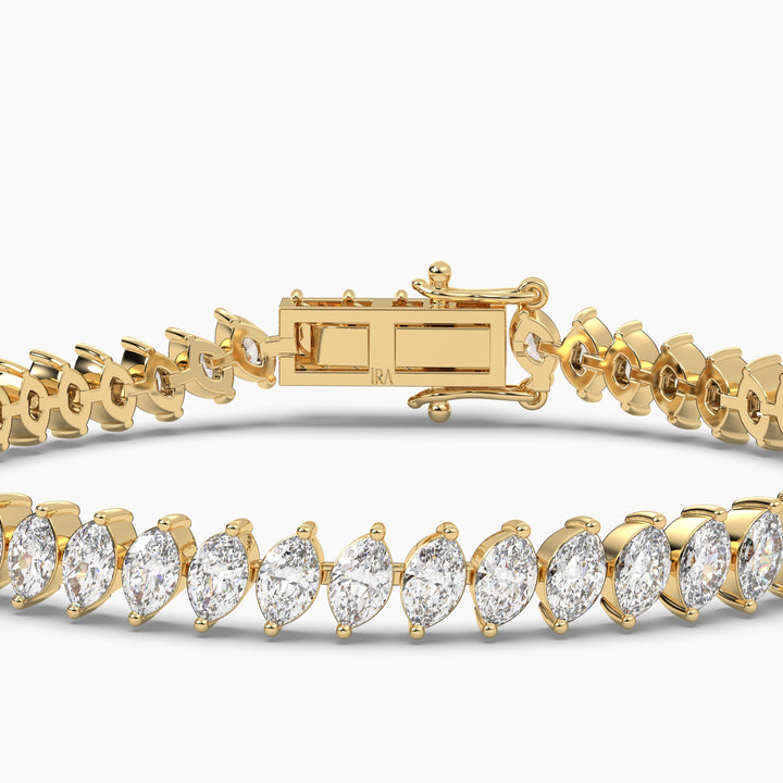 20 Pointer Diamond Marquise Tennis Bracelet