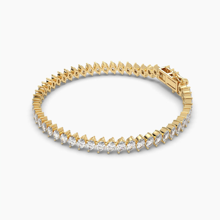 20 Pointer Diamond Marquise Tennis Bracelet