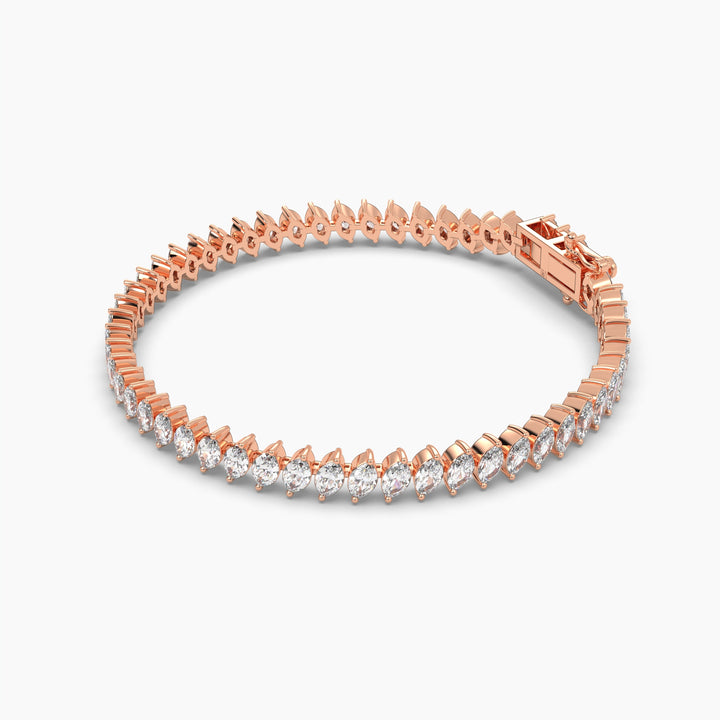 20 Pointer Diamond Marquise Tennis Bracelet