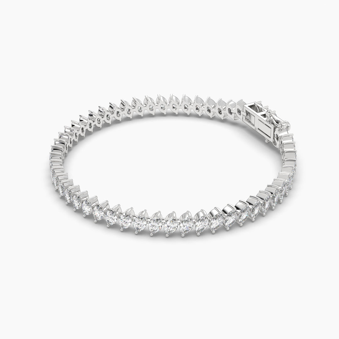 20 Pointer Diamond Marquise Tennis Bracelet