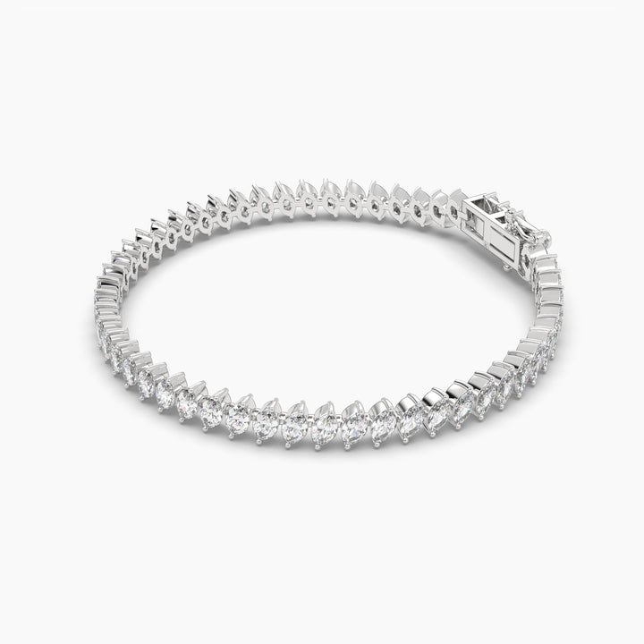 20 Pointer Diamond Marquise Tennis Bracelet