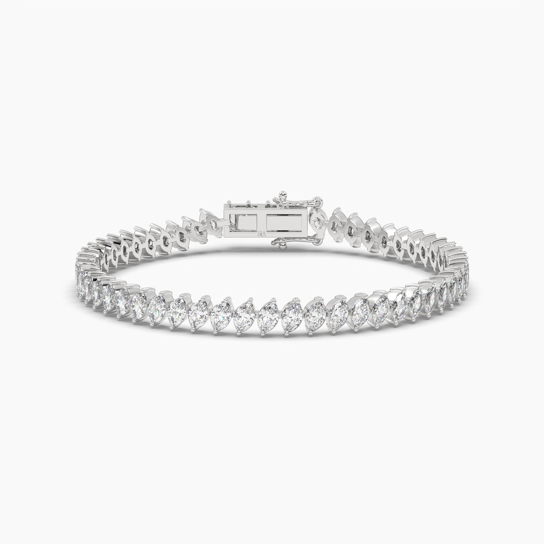 20 Pointer Diamond Marquise Tennis Bracelet