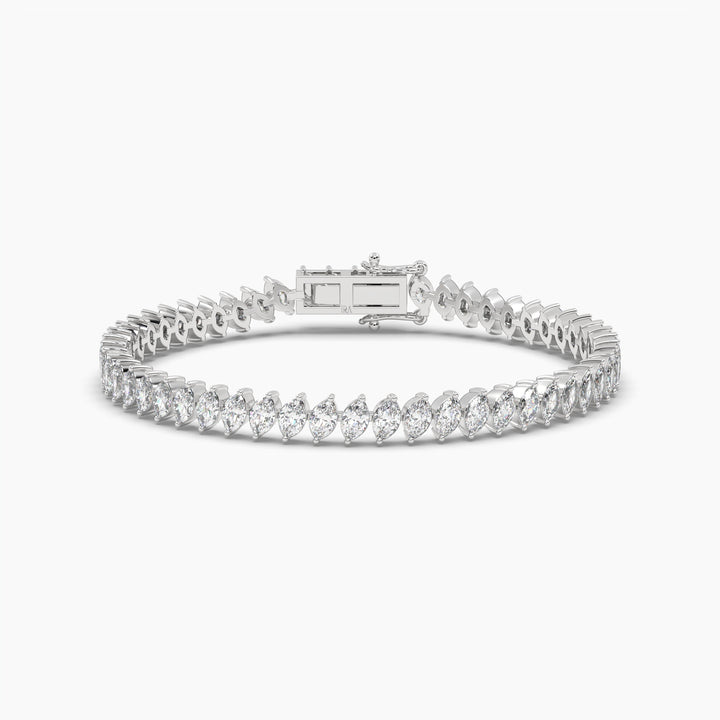 20 Pointer Diamond Marquise Tennis Bracelet