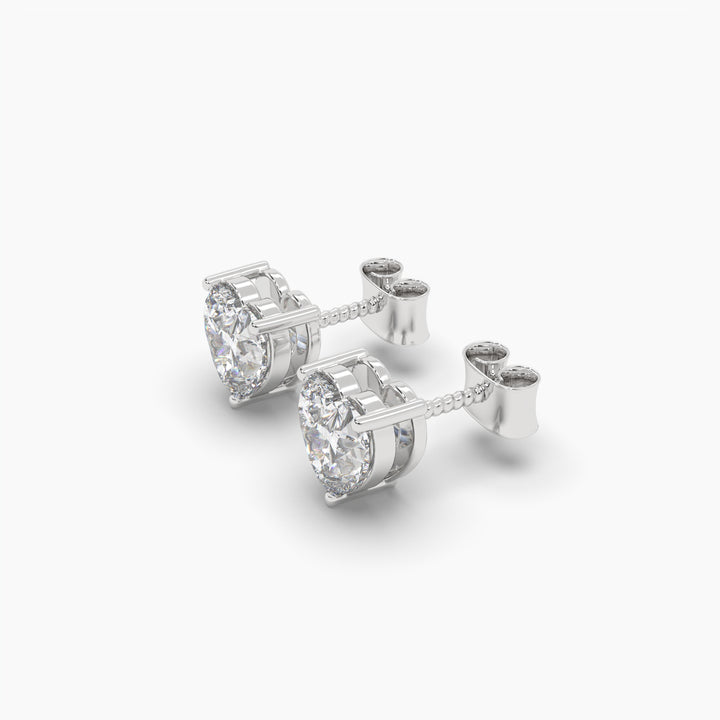 One Carat Hearts Earring