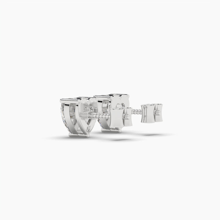 One Carat Hearts Earring
