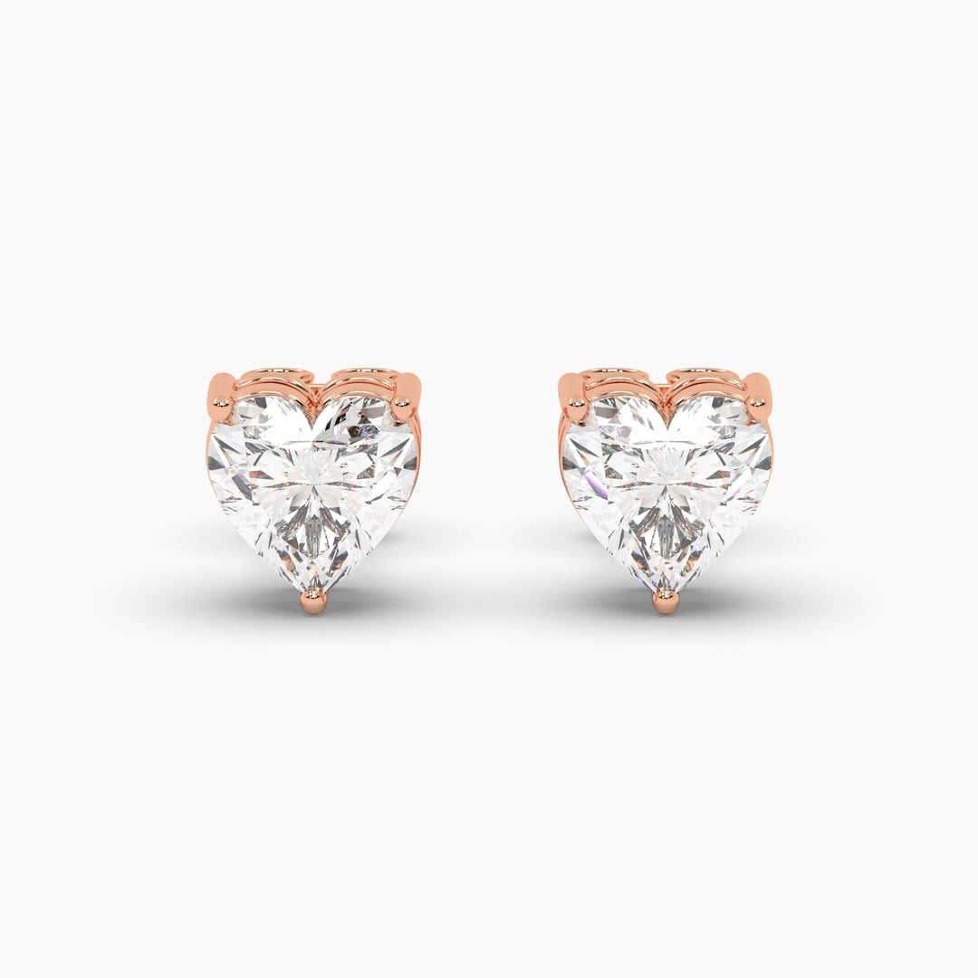 One Carat Hearts Earring
