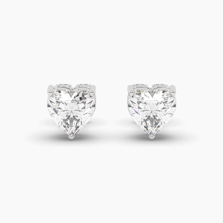 One Carat Hearts Earring