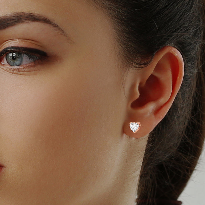 Half Carat Hearts Earring