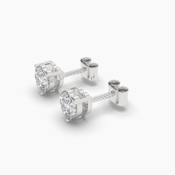 Half Carat Hearts Earring