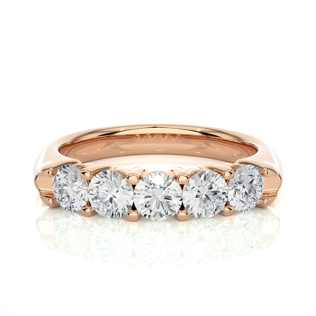 5 ROUND DIAMONDS WEDDING BAND