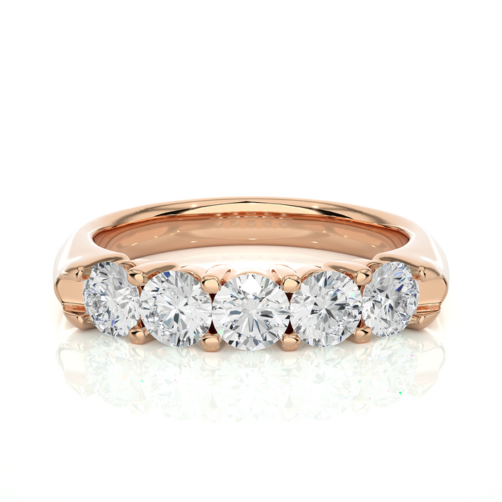 5 ROUND DIAMONDS WEDDING BAND