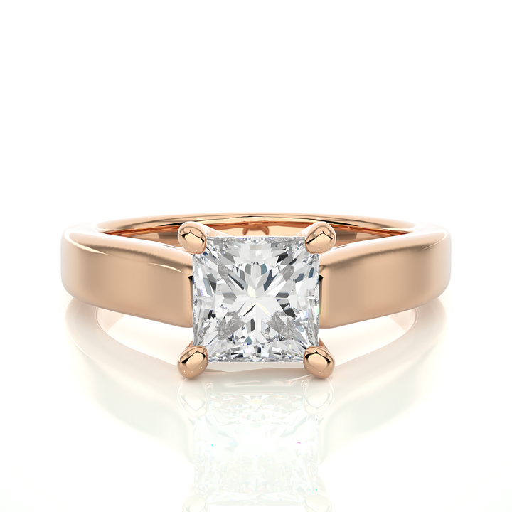 A SOLITAIRE PRINCESS  DIAMOND RING