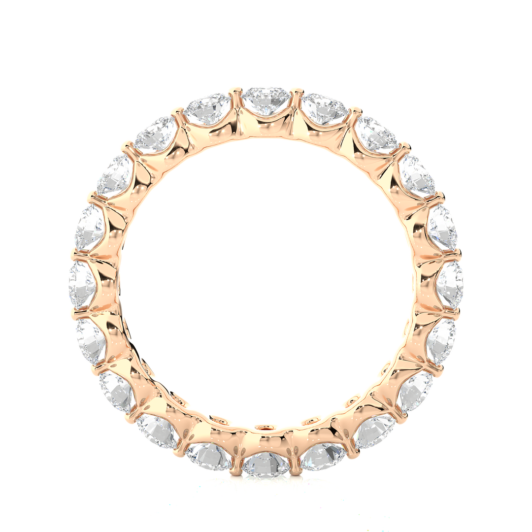 ETERNITY WEDDING RING STUDDED WITH 20 DIAMOND ROUNDS IN PRONG SETTING