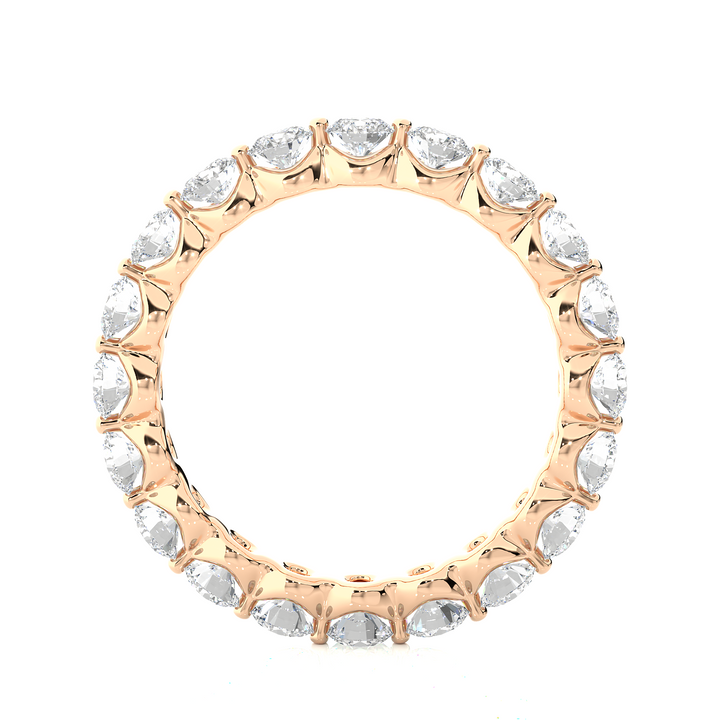 ETERNITY WEDDING RING STUDDED WITH 20 DIAMOND ROUNDS IN PRONG SETTING