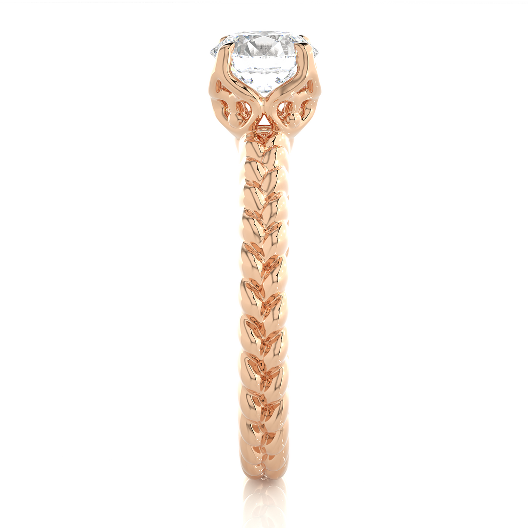 TWISTED TALES ENGAGEMENT RING SET WITH A 1 CARAT SOLITAIRE ROUND DIAMOND