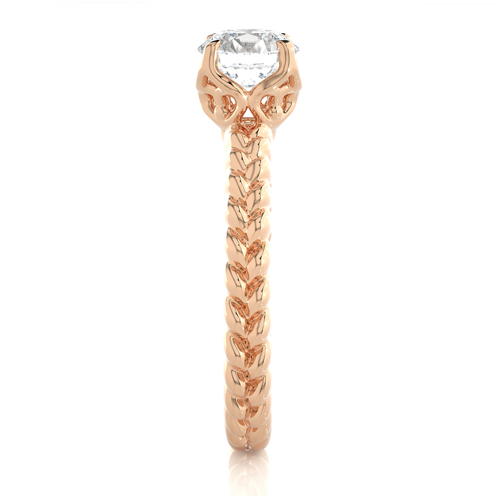 TWISTED TALES ENGAGEMENT RING SET WITH A 1 CARAT SOLITAIRE ROUND DIAMOND