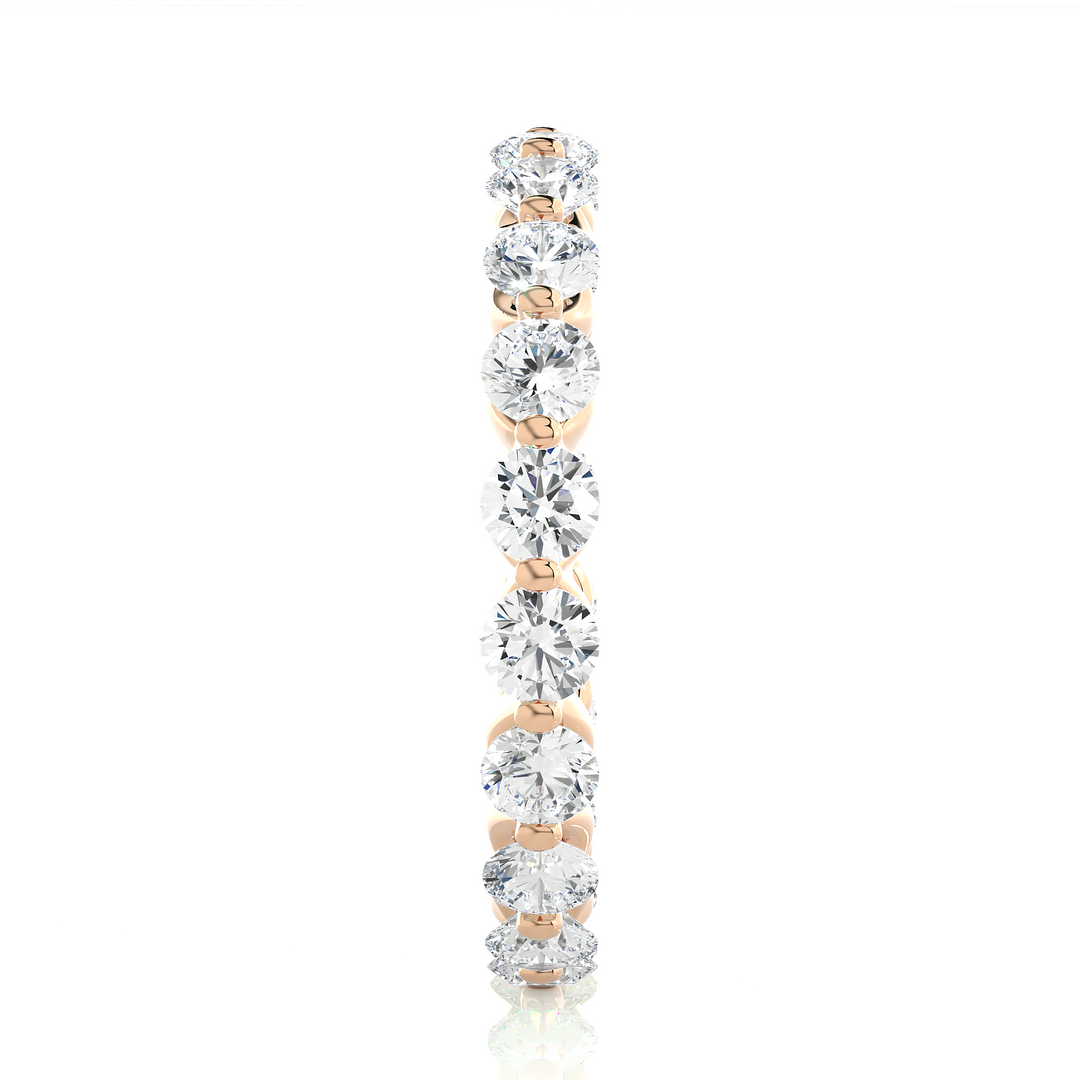 ETERNITY WEDDING RING STUDDED WITH 20 DIAMOND ROUNDS IN PRONG SETTING