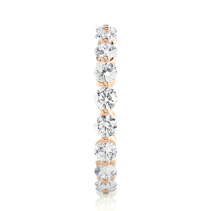 ETERNITY WEDDING RING STUDDED WITH 20 DIAMOND ROUNDS IN PRONG SETTING