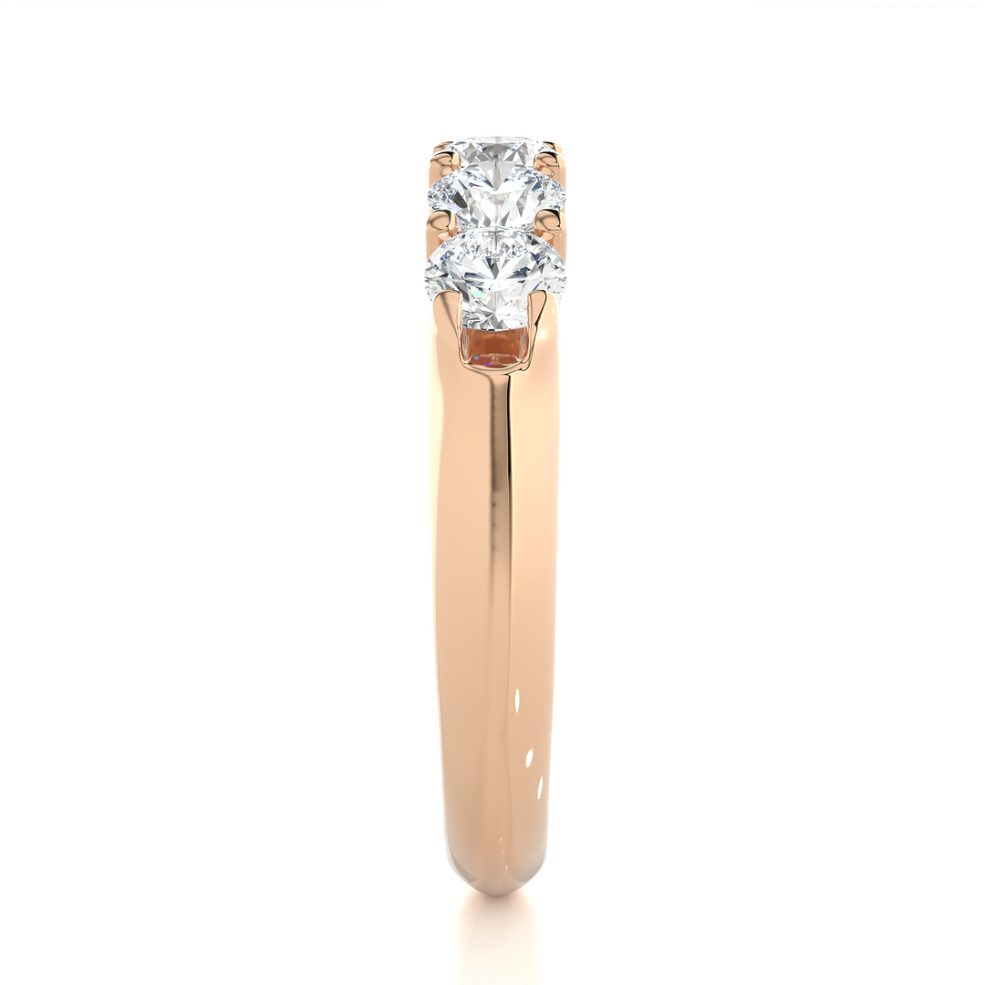 5 ROUND DIAMONDS WEDDING BAND