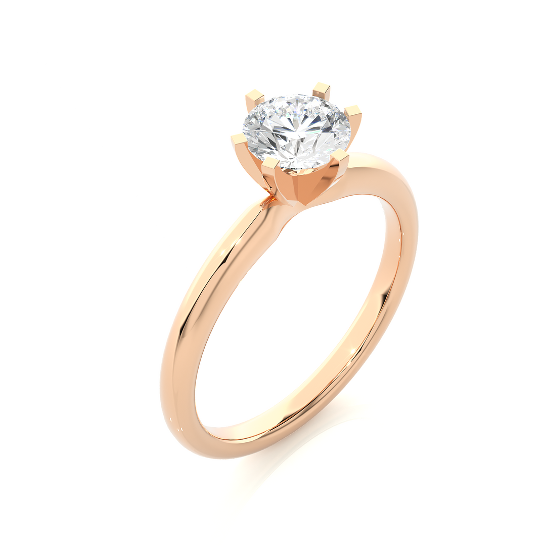 DIAMOND ROUND ENGAGEMENT RING IN PRONG SETTING
