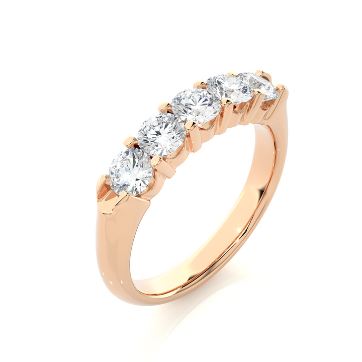 5 ROUND DIAMONDS WEDDING BAND