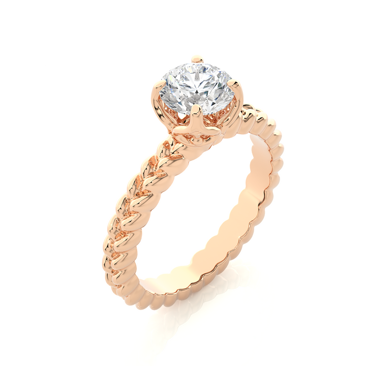 TWISTED TALES ENGAGEMENT RING SET WITH A 1 CARAT SOLITAIRE ROUND DIAMOND