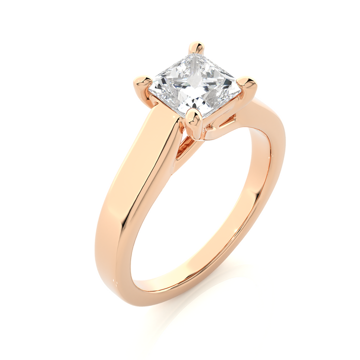 A SOLITAIRE PRINCESS  DIAMOND RING