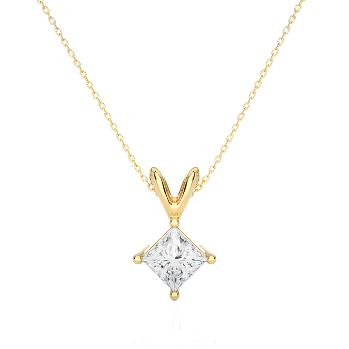 HALF CARAT PRINCESS DIAMOND NECKLACE