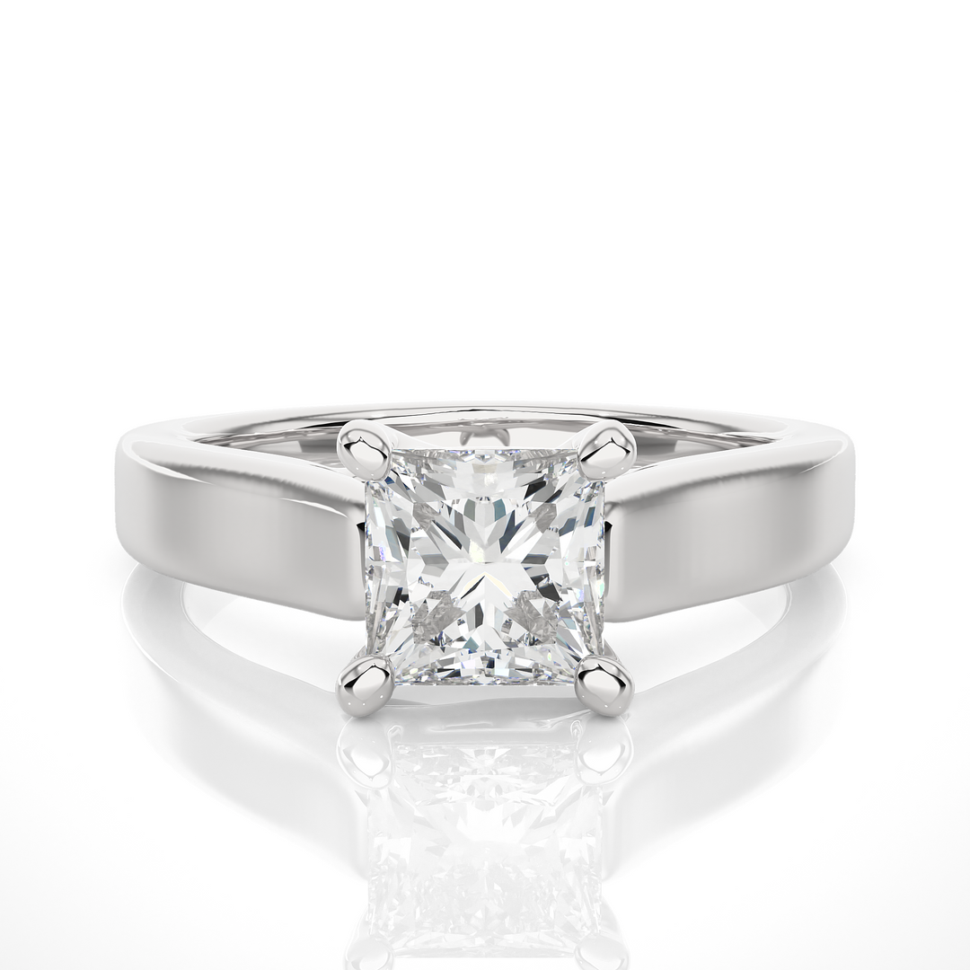 A SOLITAIRE PRINCESS  DIAMOND RING