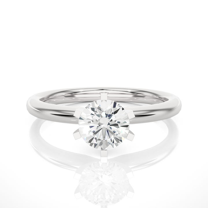 DIAMOND ROUND ENGAGEMENT RING IN PRONG SETTING