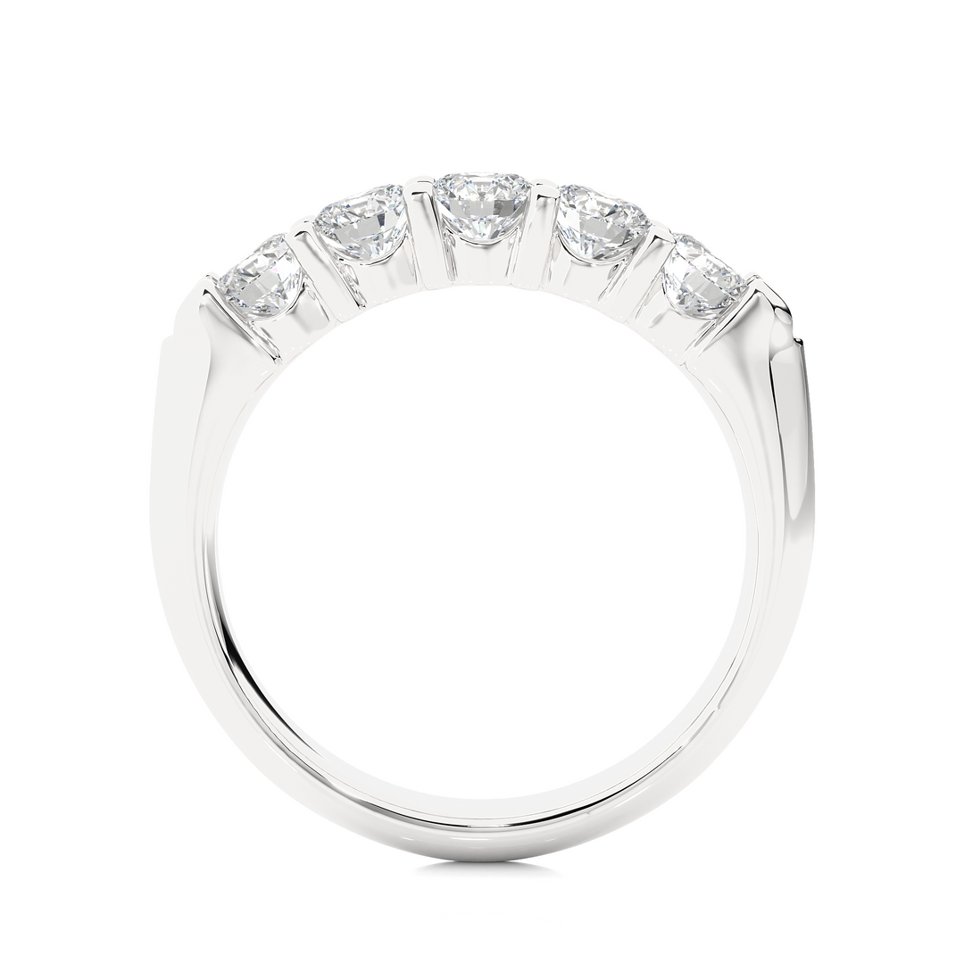 5 ROUND DIAMONDS WEDDING BAND