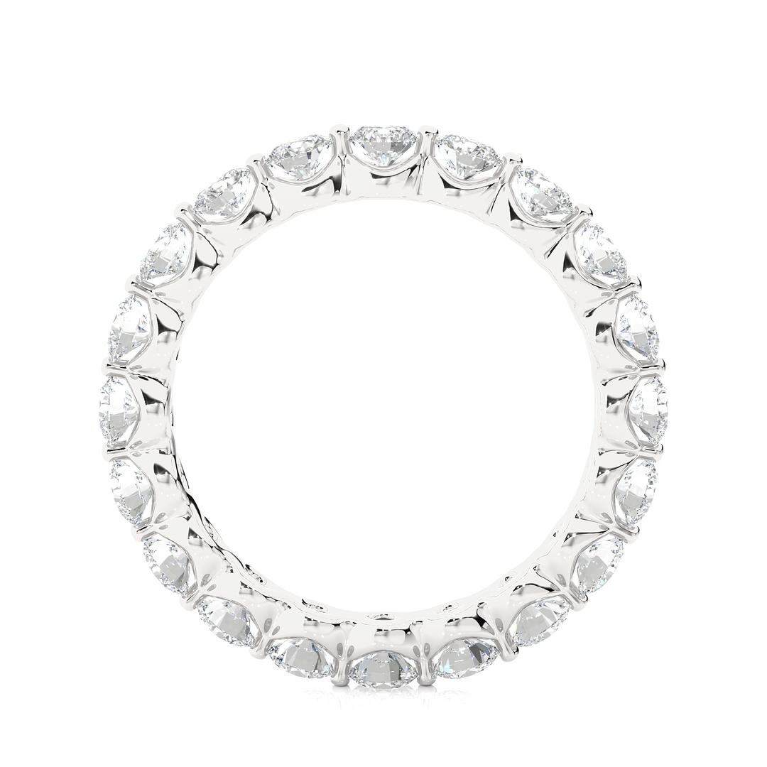 ETERNITY WEDDING RING STUDDED WITH 20 DIAMOND ROUNDS IN PRONG SETTING