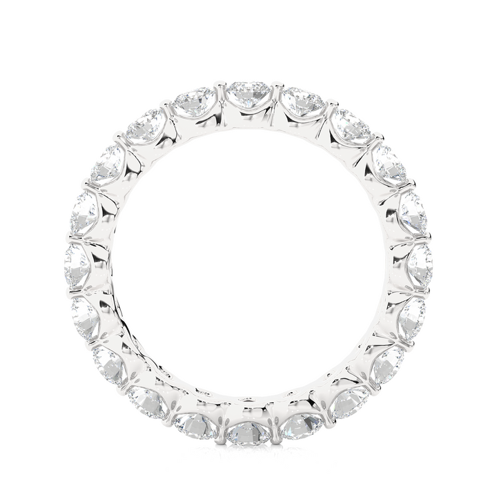 ETERNITY WEDDING RING STUDDED WITH 20 DIAMOND ROUNDS IN PRONG SETTING