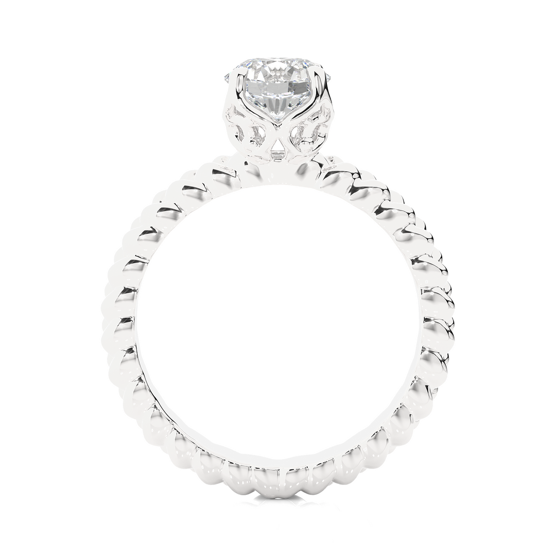 TWISTED TALES ENGAGEMENT RING SET WITH A 1 CARAT SOLITAIRE ROUND DIAMOND