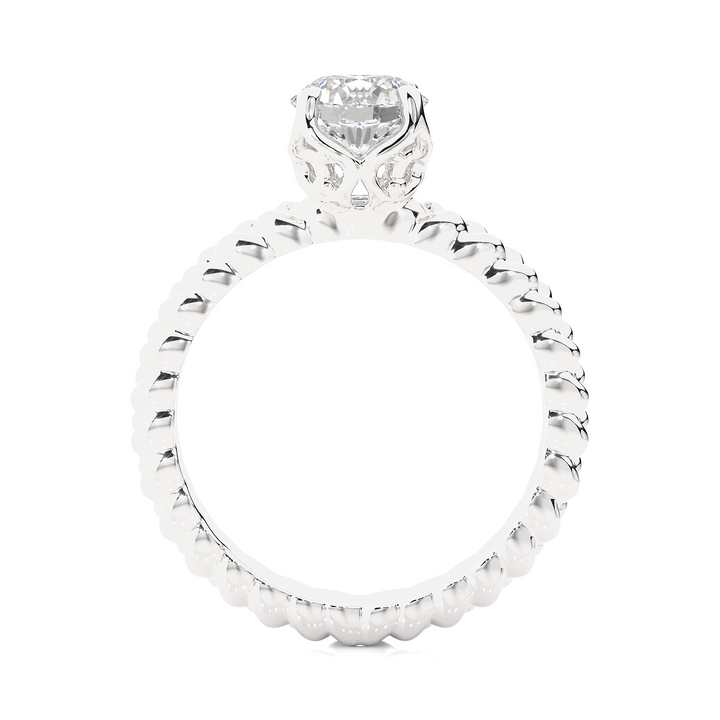 TWISTED TALES ENGAGEMENT RING SET WITH A 1 CARAT SOLITAIRE ROUND DIAMOND
