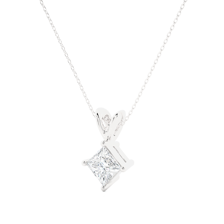HALF CARAT PRINCESS DIAMOND NECKLACE