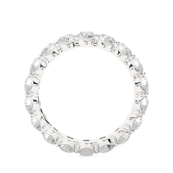 ETERNITY WEDDING RING STUDDED WITH 18 DIAMOND ROUNDS IN PRONG SETTING